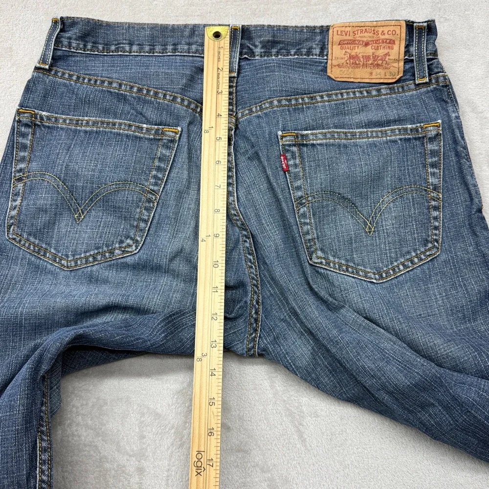 Vintage Levi's 505 Regular Fit Jeans Men 34x30 Blue Straight Dark Wash Denim Y2K